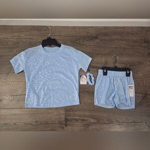 Sleep On It Blue Starry Girls Pajama Set Size XXS 4/5 NWT